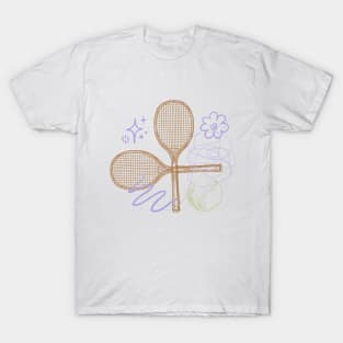 Tennis Bump Sporty Pattern T-Shirt